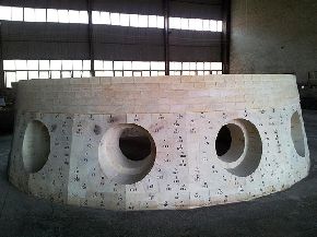 Blast furnace tuyere combination brick
